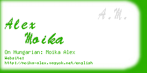 alex moika business card